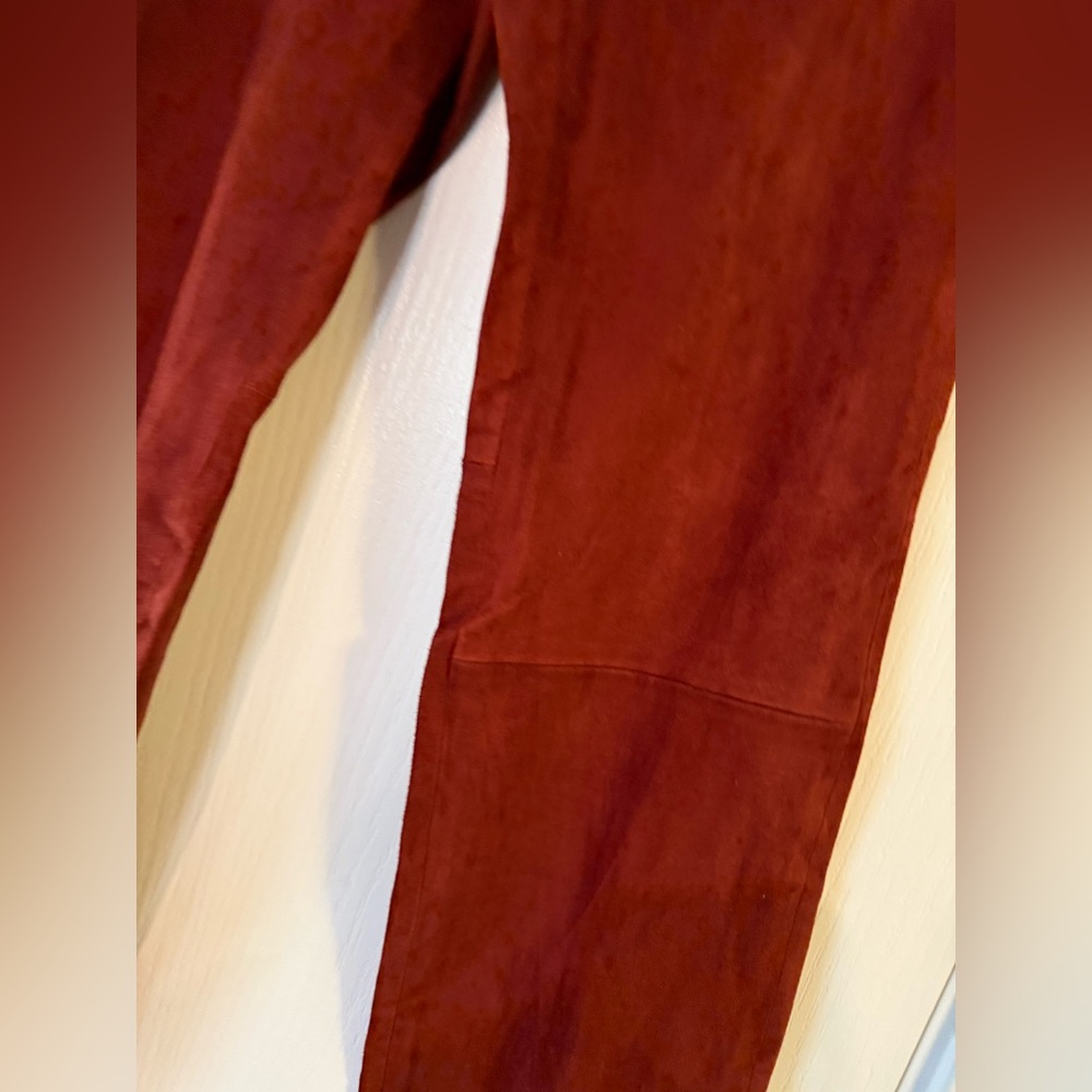 Vince Stretch Suede Split Hem Crop Jasper - Picture 9 of 15